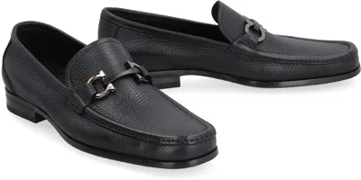 Ferragamo Salvatore  Grandioso Leather Loafers In Black