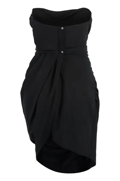 Vivienne Westwood Gathered-detailed Strapless Mini Dress In Black
