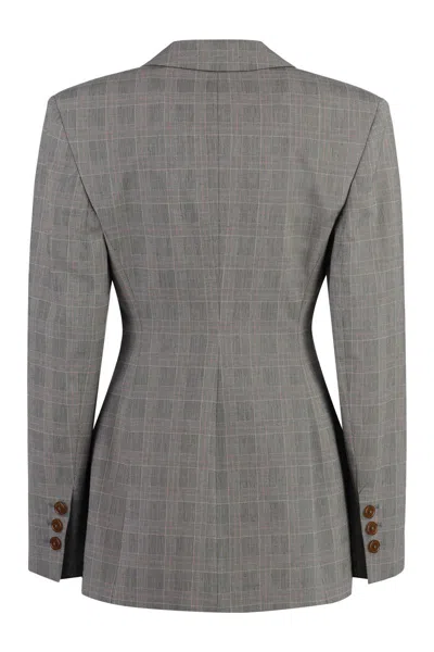 Vivienne Westwood Prince Of Wales Checked Jacket In Gray