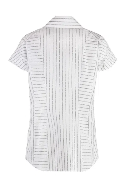Vivienne Westwood Cotton Shirt With All-over Logo Print In White