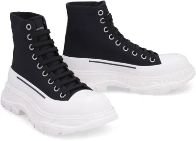 Alexander Mcqueen Tread Slick High-top Sneakers In Black