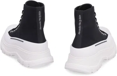 Alexander Mcqueen Tread Slick High-top Sneakers In Black