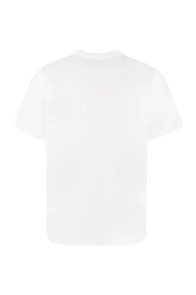 Burberry Logo Print Cotton Oversized T-shirt In White
