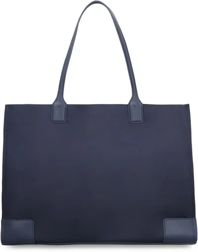 Tory Burch 'ella Small' Blue Tote Bag With Tonal Logo Detail