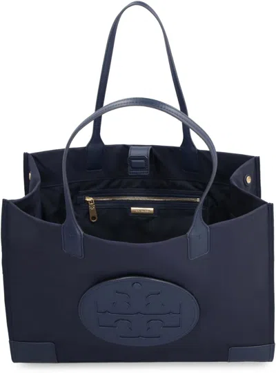 Tory Burch 'ella Small' Blue Tote Bag With Tonal Logo Detail