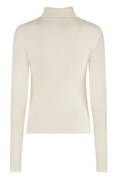Sablyn Tory Burch Belle Cashmere Turtleneck Sweater In White
