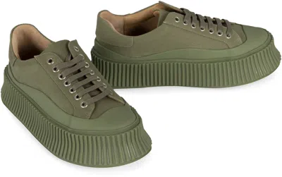 Jil Sander Canvas Platform Sneakers