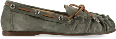 Sartore Suede Loafers In Green