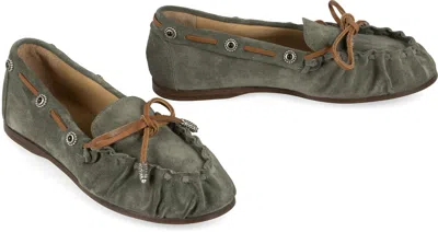 Sartore Suede Loafers In Green