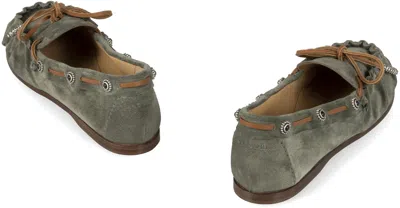 Sartore Suede Loafers In Green