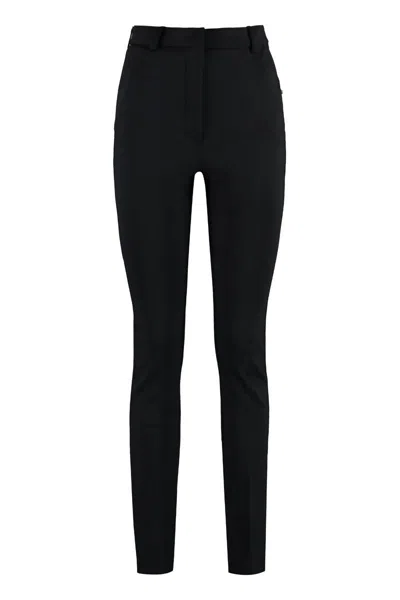 Sportmax Trousers Virgin Wool Belt Loops In Black