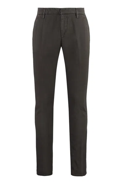 Dondup Gaubert Cotton Chino Trousers In Gray