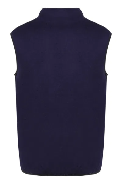Aspesi Wool Vest Sleeveless High Collar In Purple