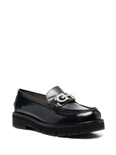 Ferragamo Flats In Black