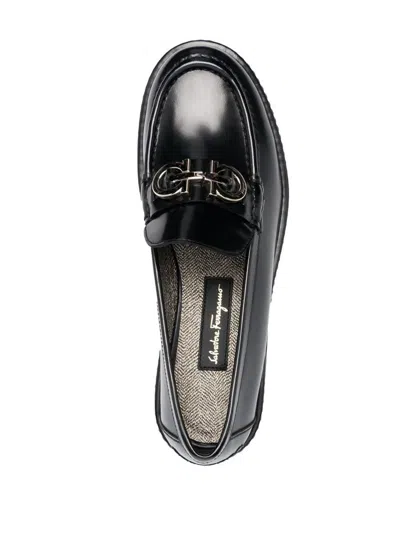 Ferragamo Flats In Black