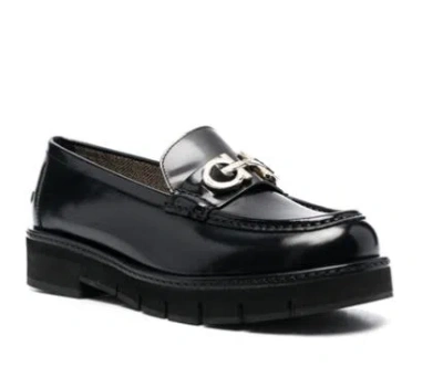 Ferragamo Flats In Black