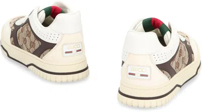 Gucci Re-web Low-top Sneakers In Gold