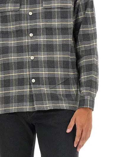 Sunflower Classic Check Plaid Shirt In Gray