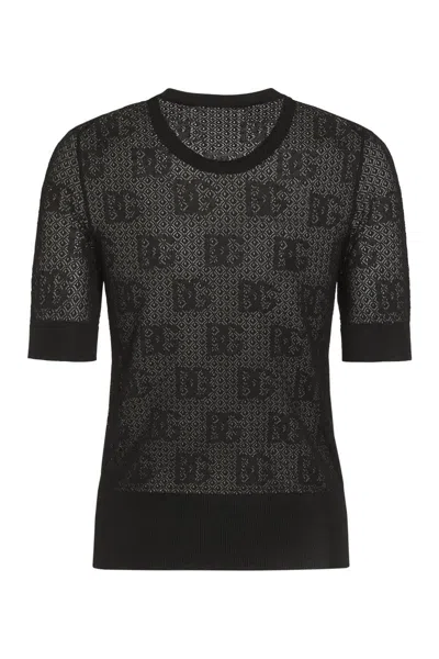 Dolce & Gabbana Knit Crew Neck T-shirt In Black