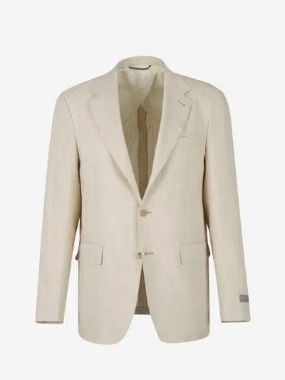 Canali Wool And Linen Blazer