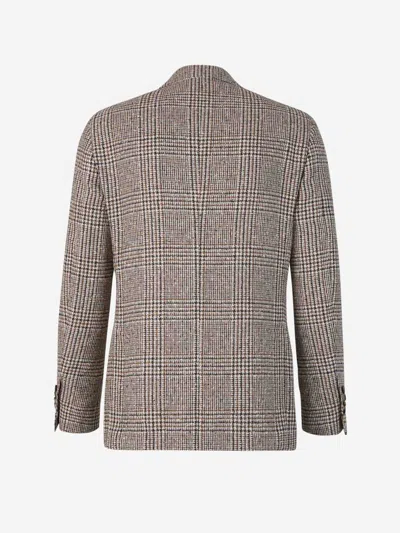 Lardini Brooch-detail Single-breasted Blazer In Brown