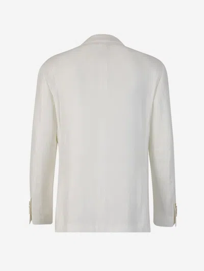 Lardini Linen And Viscose Blazer In White