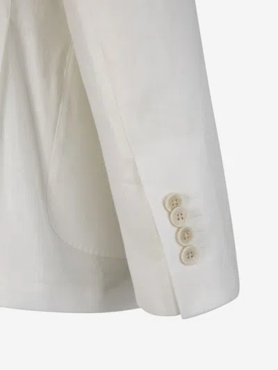 Lardini Linen And Viscose Blazer In White