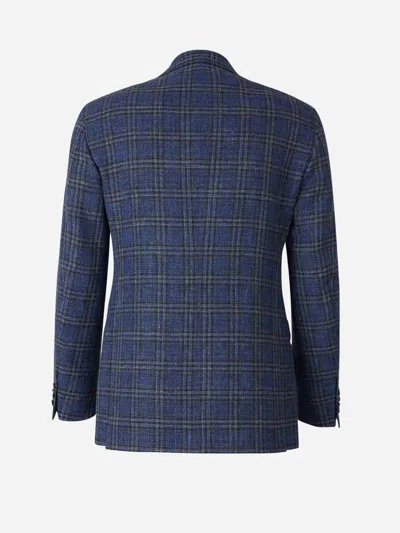 Scabal® Scabal Motif Checks Blazer In Blue