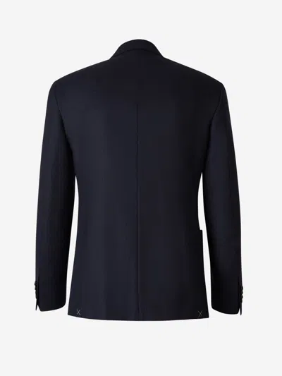 Canali Peak-lapels Wool-blend Blazer