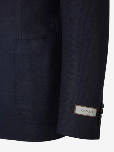 Canali Peak-lapels Wool-blend Blazer
