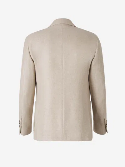 Lardini Single-breasted Blazer In Neutral