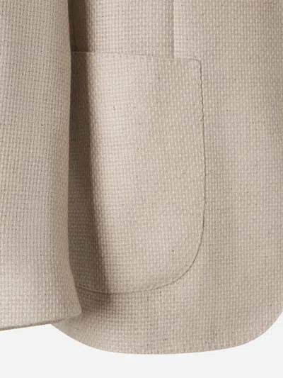 Lardini Single-breasted Blazer In Neutral