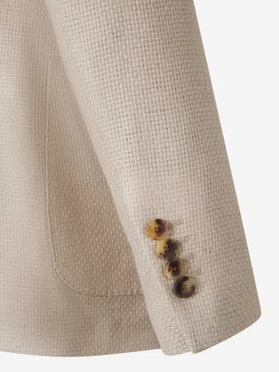 Lardini Single-breasted Blazer In Neutral