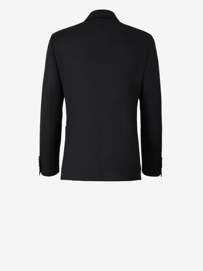 Lardini Wool Single-breasted Suit In Black