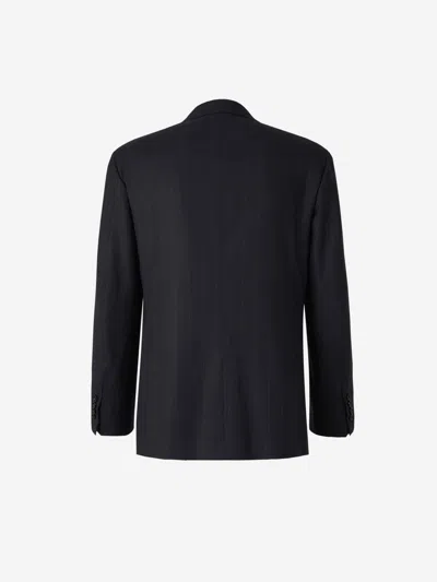 Sartorio Napoli Striped Wool Suit In Black