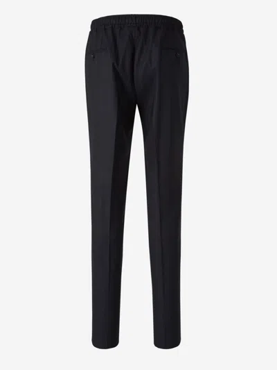 Sartorio Napoli Striped Wool Suit In Black