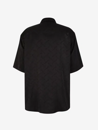 Balenciaga Fluid Logo Shirt In Brown