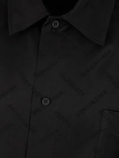 Balenciaga Fluid Logo Shirt In Brown