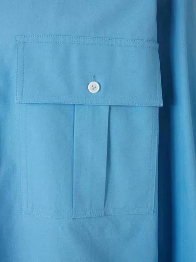 Bottega Veneta Double Layer Shirt In Blue