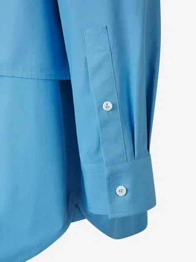 Bottega Veneta Double Layer Shirt In Blue