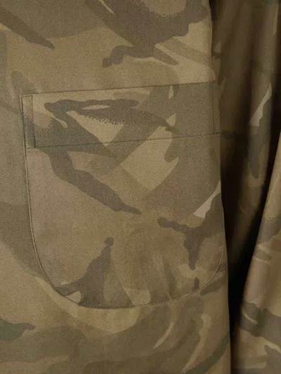 Tom Ford Military Motif Shirt In Green