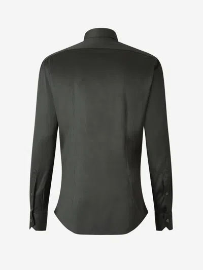 Fray Cotton Shirt In Black
