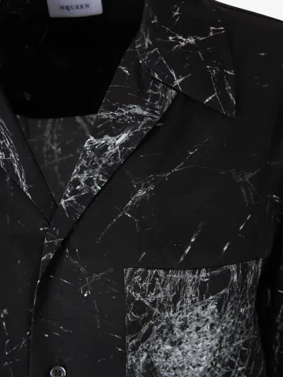 Alexander Mcqueen Smashed Screen Shirt In Black