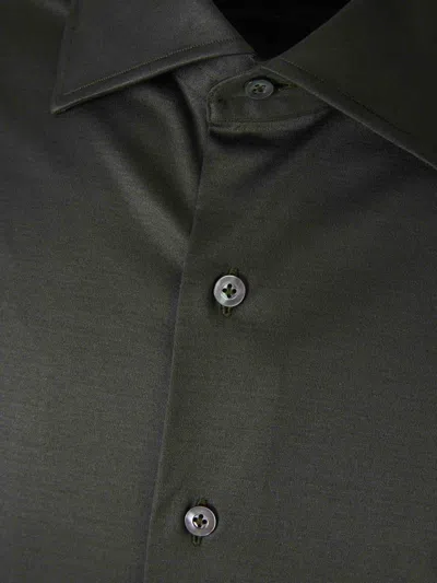Fray Cotton Shirt In Black