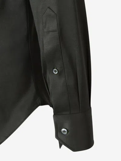 Fray Cotton Shirt In Black