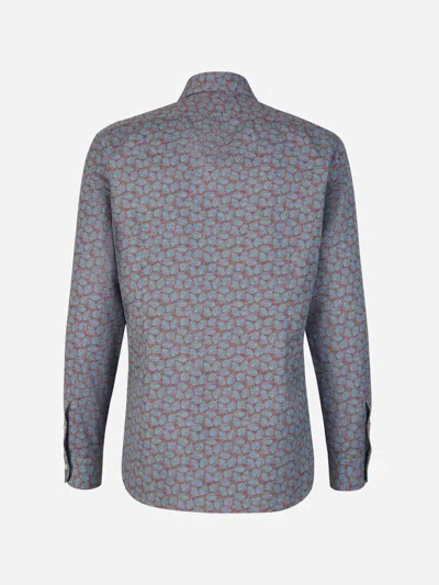 Vincenzo Di Ruggiero Leaf-print Shirt In Blue