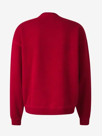 Dsquared2 Logo-print Cotton Sweatshirt In Red
