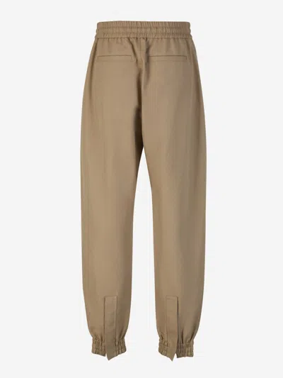 Alexander Mcqueen Cotton Joggers In Brown