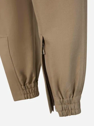 Alexander Mcqueen Cotton Joggers In Brown