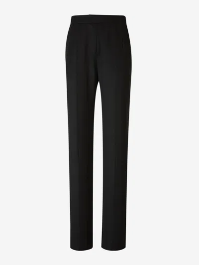 Alexander Mcqueen Satin-trim Trousers In Black